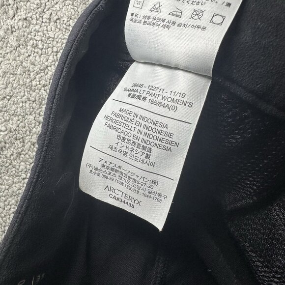 Arcteryx Pants Womens Size 0 Gamma LT Pant Black Softshell Weather Resistant - Picture 9 of 15